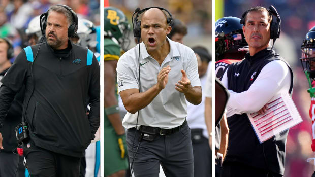 Matt Rhule and Dave Aranda and Luke Fickell coaches